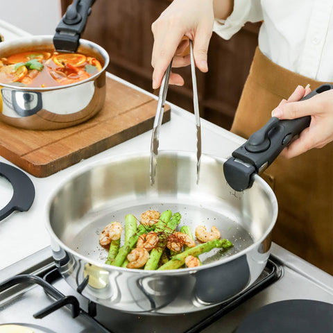 Roydx cazo de 2 cuartos con tapa de cristal para salsas y emulsiones.