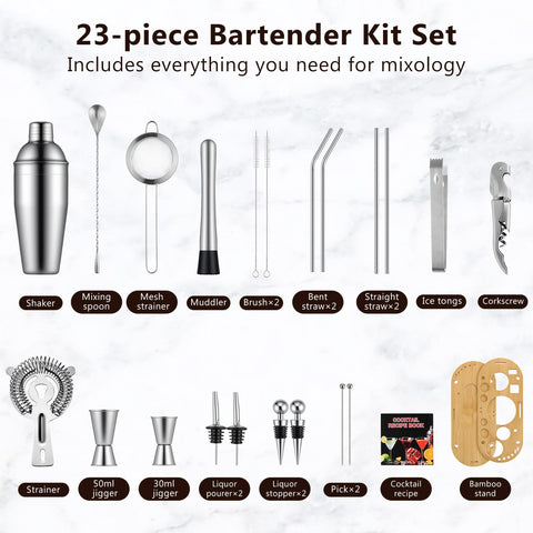 Roylvan kit-bar acero inoxidable brillo, resistente y fácil de limpiar para uso diario.