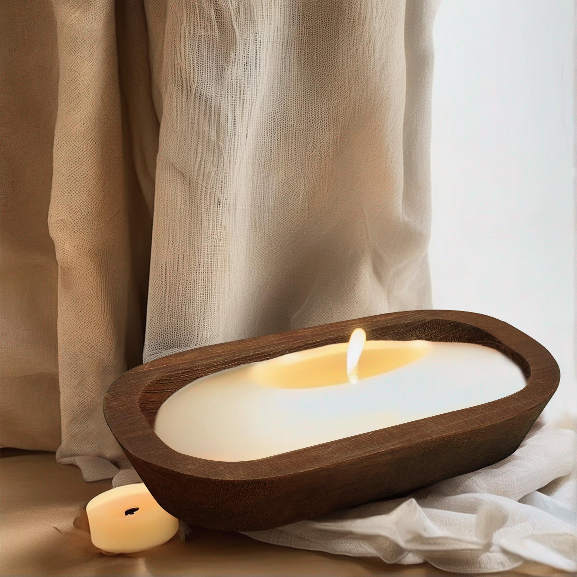 Royxen detalle veta de madera, vela decorativa para iluminación suave