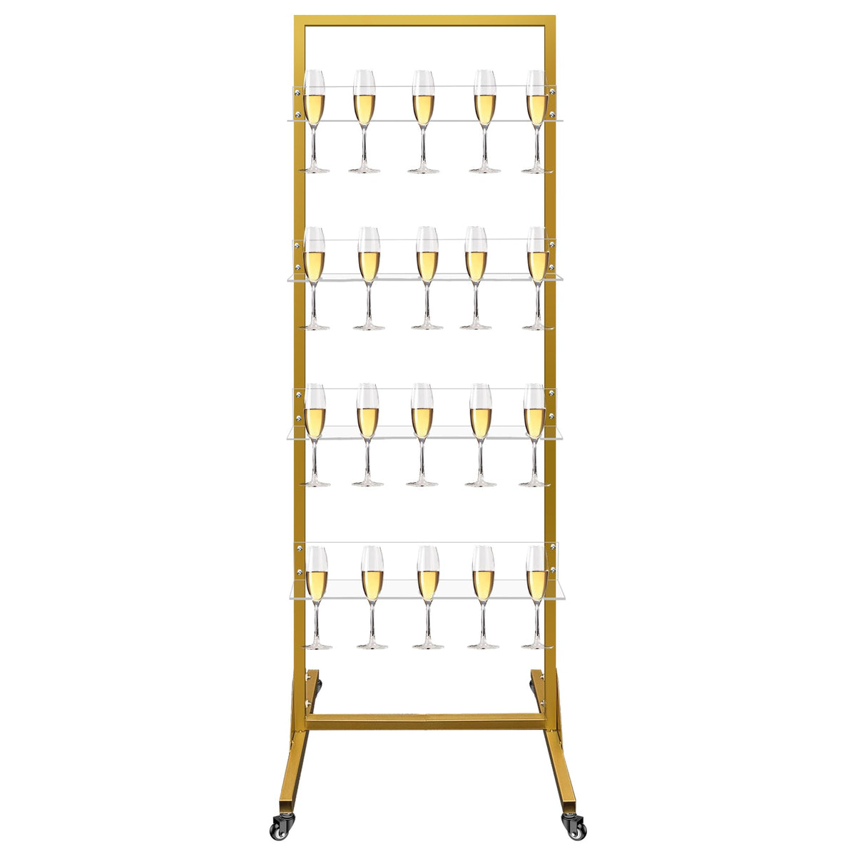 Royxen soporte pared champán exhibe copas con estilo para fiestas