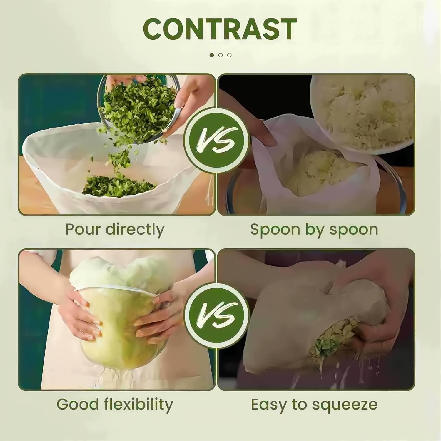 RQAMRCU bolsas reutilizables para leche vegetal y líquidos.