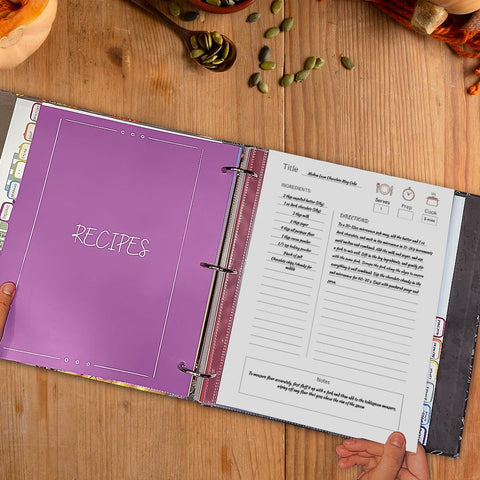 Cubierta laminada de R&R HOPE y fundas protegen tus recetas de manchas.