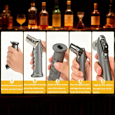 Caja regalo elegante para presentar el set ahumador de whisky