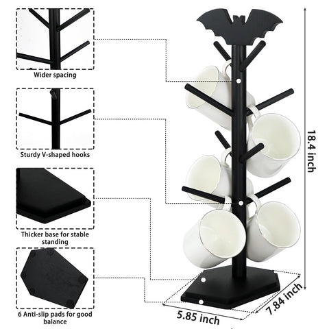 RSSCIIIUL tronco de madera robusta para tazas y vasos