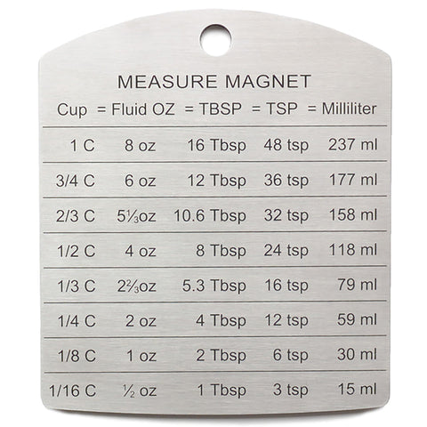RSVP International Endurance Magnet: magneto de conversión para medir tazas y mililitros rápidamente