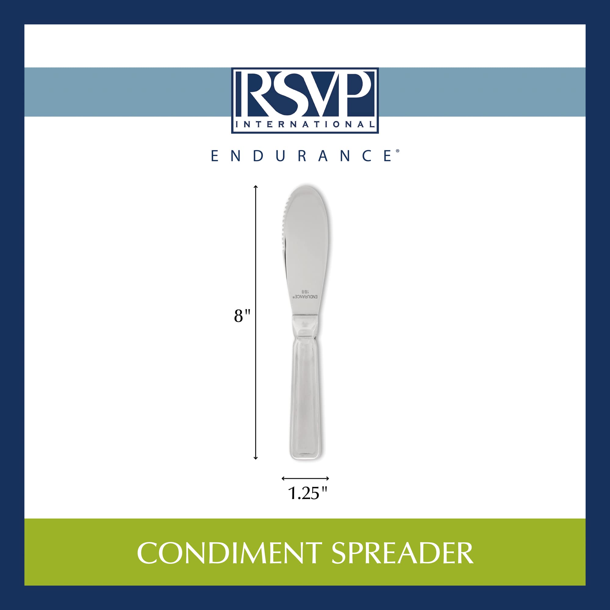 RSVP International Endurance Spreador, acero inoxidable, duradero para uso diario