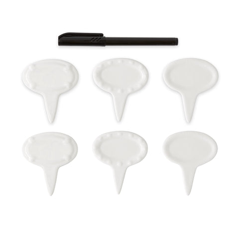 RSVP International tablero queso oval con porcelana, ideal para presentar en la mesa.
