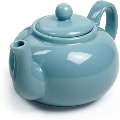 Tetera de piedra turquesa con diseño atractivo de RSVP International