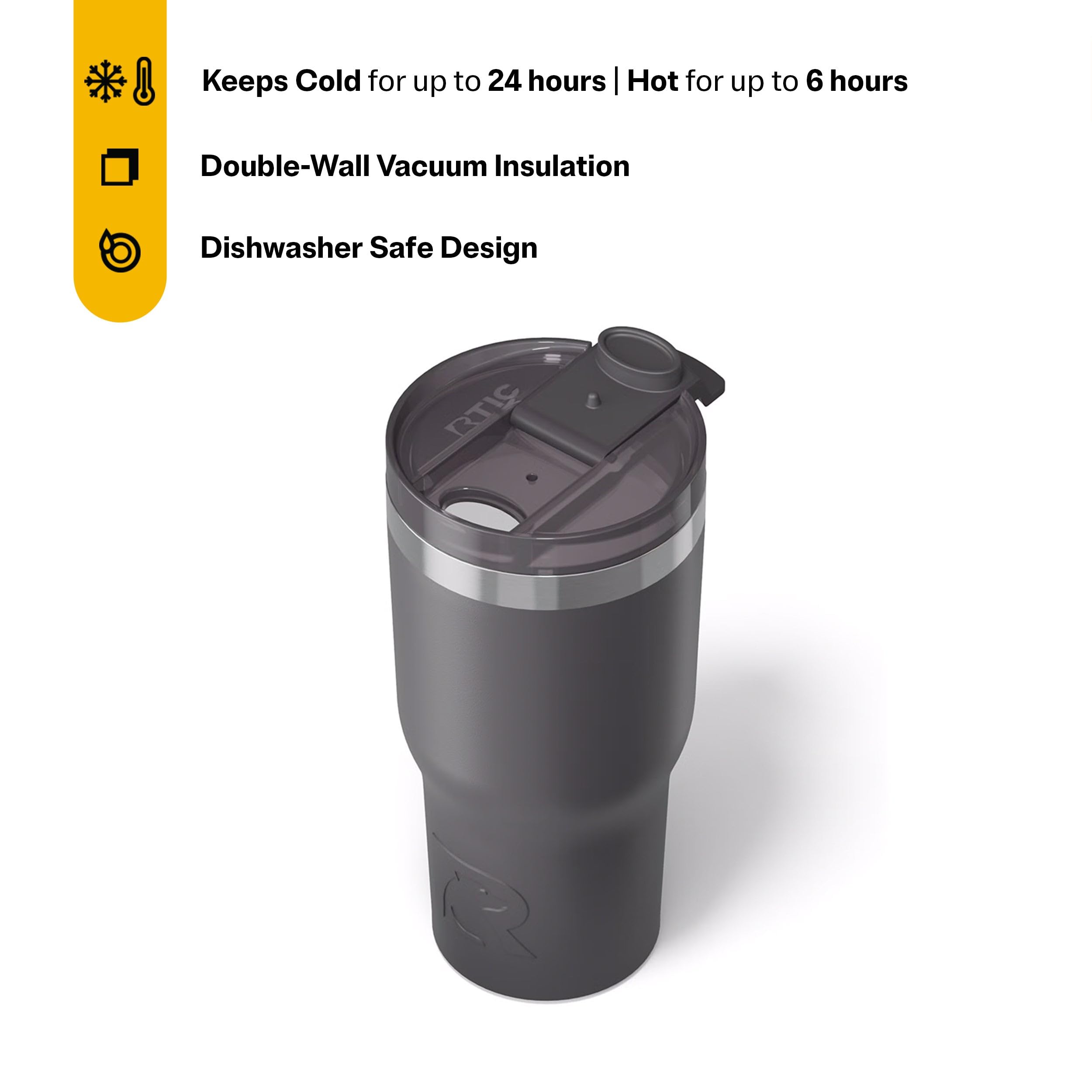 RTIC 20oz vaso termico aislamiento doble para bebidas frias o calientes.