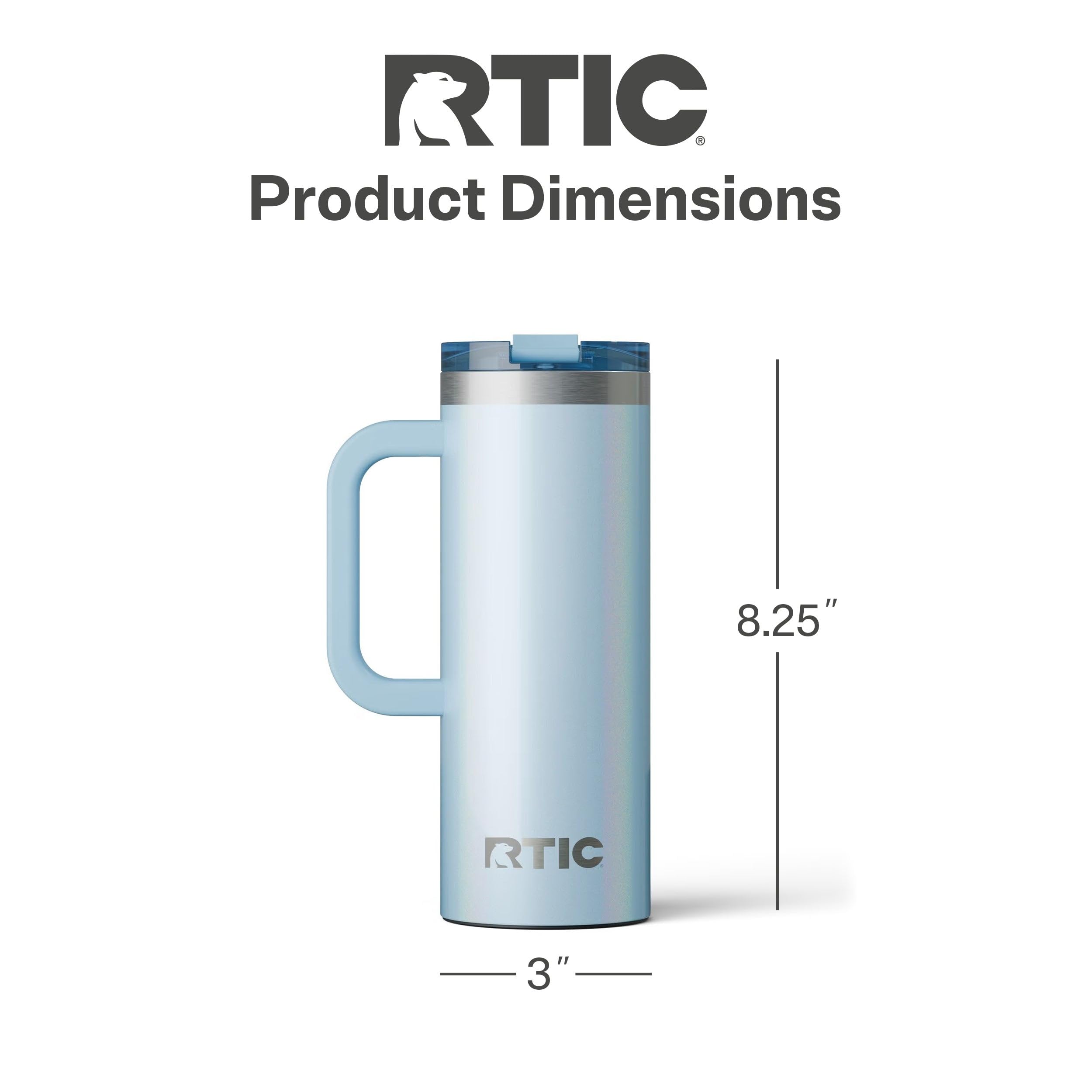 RTIC Taza con asa ergonomica para transportarla con comodidad.