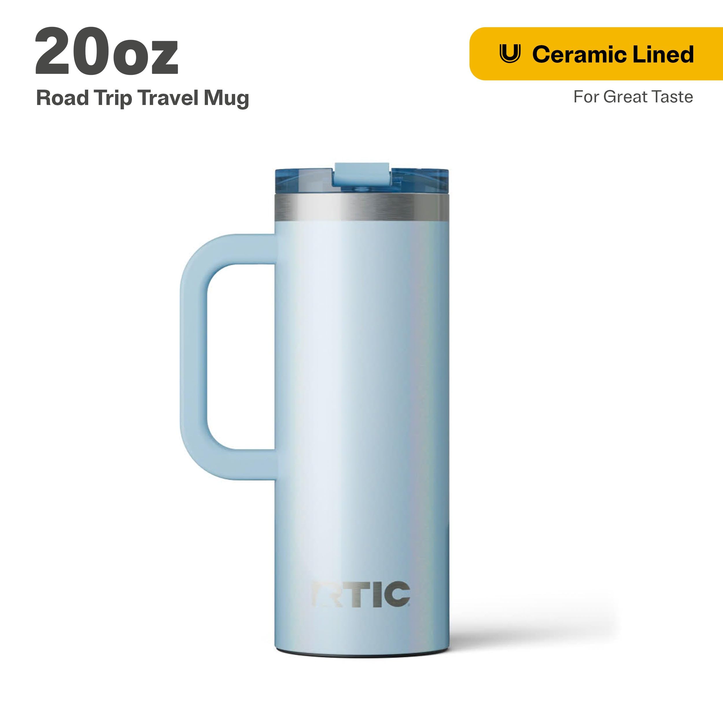 RTIC Taza de viaje con doble aislamiento para mantener caliente o fría.