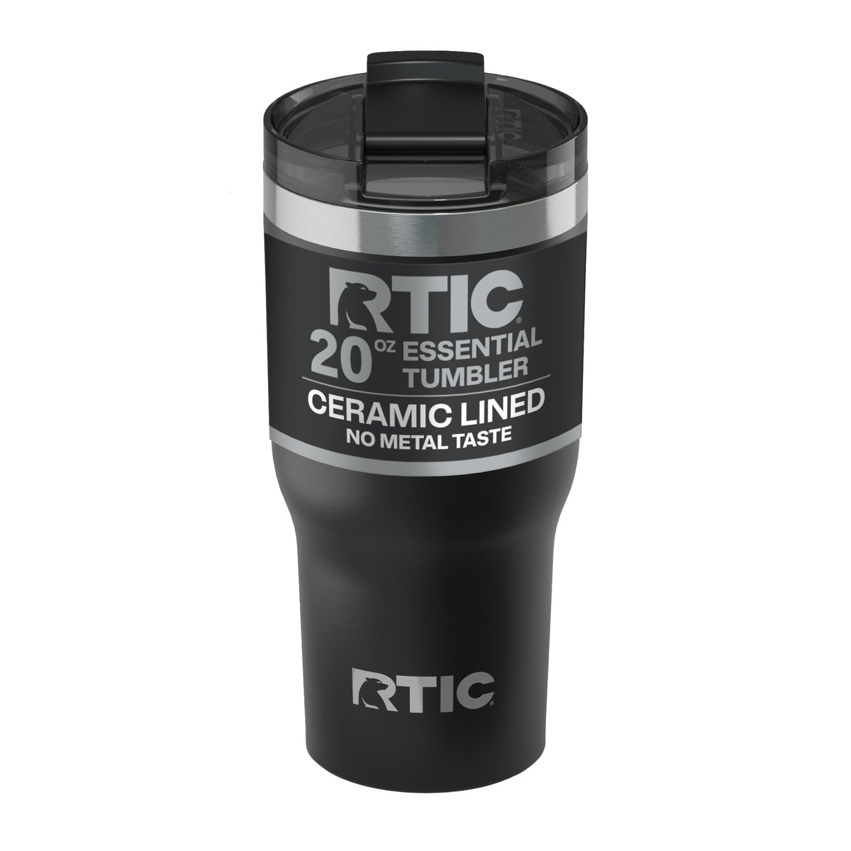 RTIC Vaso Térmico Esencial 20 onzas con tapa hermética, ideal para evitar derrames al llevar bebidas.