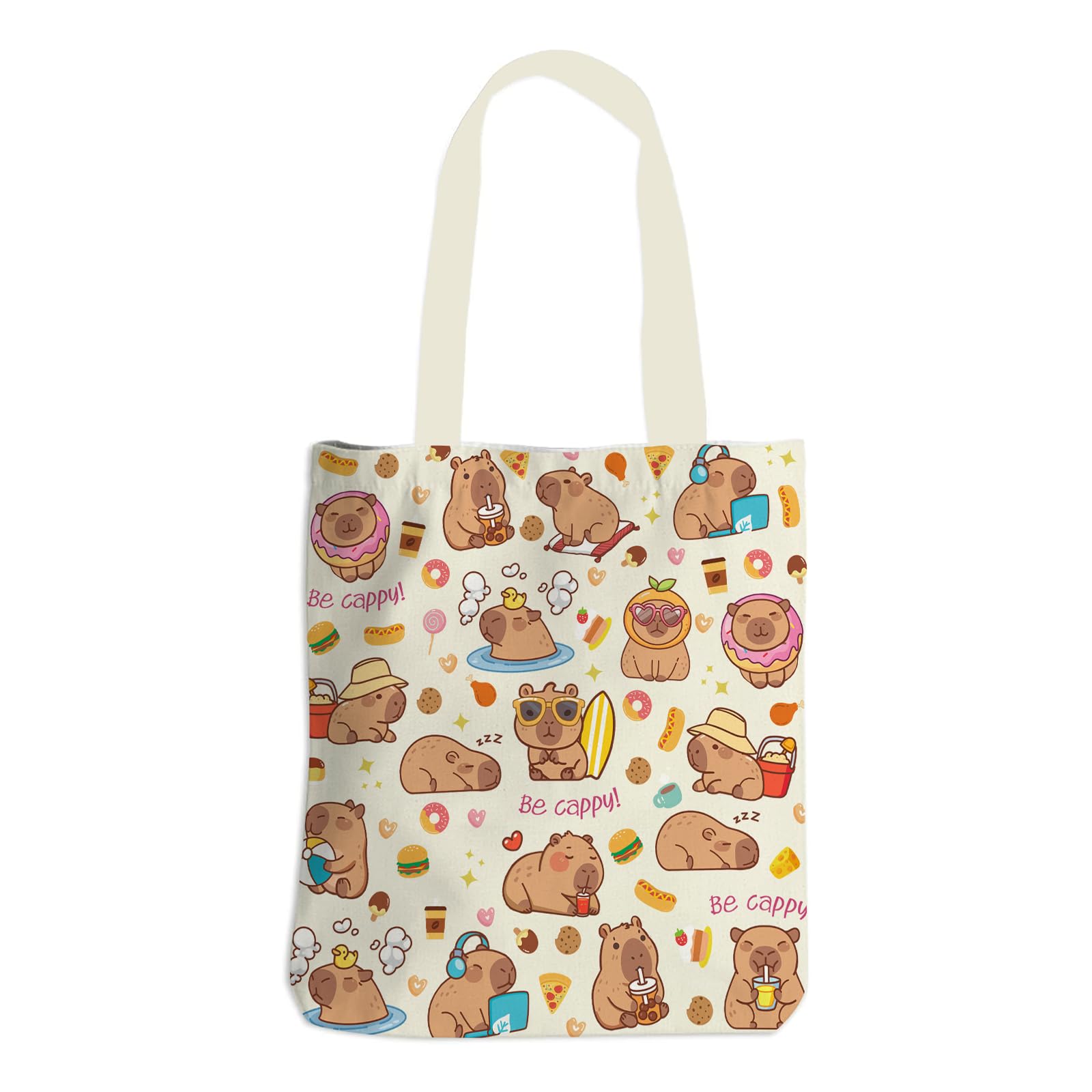 RTTLALUO Capibara Bolso: vista frontal, ideal para compras sostenibles.