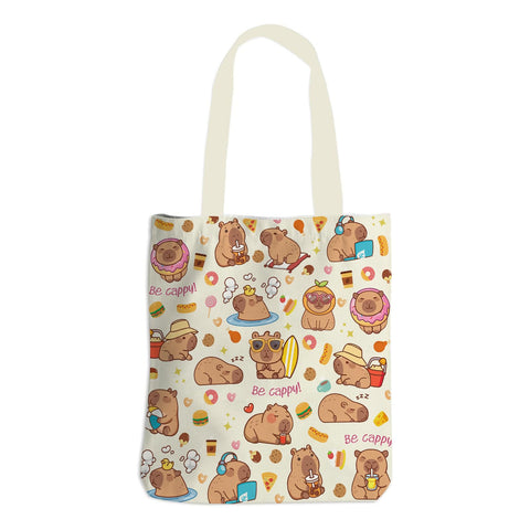 RTTLALUO Capibara Bolso: vista frontal, ideal para compras sostenibles.