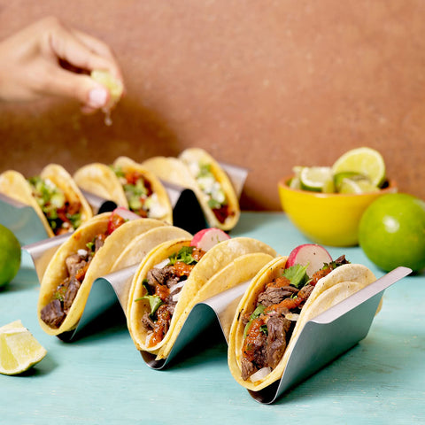 RTT Porta-tacos apto para horno, ideal para calentar o terminar tacos.