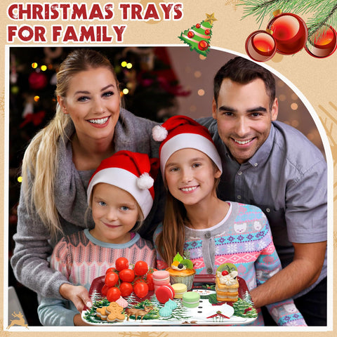 Rtteri bandejas navideñas con motivos festivos para mejorar la presentación de alimentos.