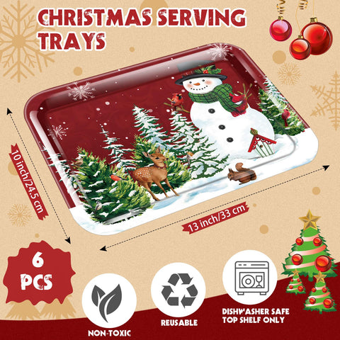Bandejas Rtteri con diseño navideño para presentar snacks de forma atractiva.