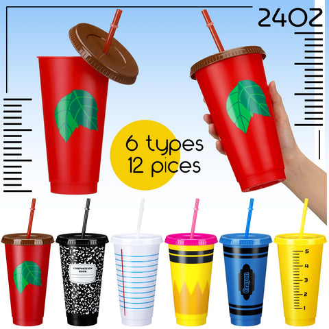 Rtteri tazas para profesores con crayones, aptas para bebidas durante la jornada.
