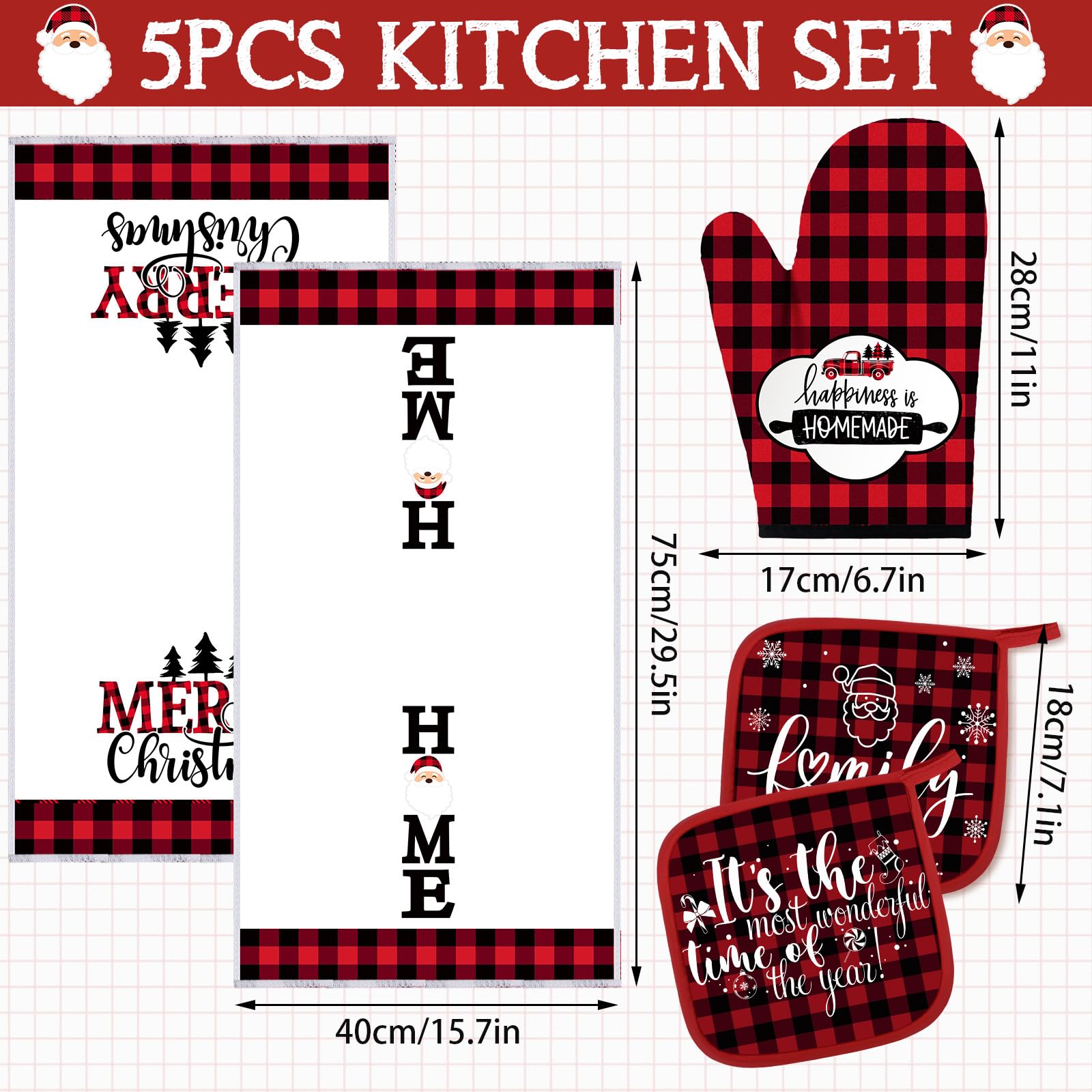 Rtteri toallas de cocina con diseño navideño, absorbentes y decorativas.