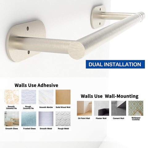 Ruacq porta-rollos para instalación en pared o bajo encimera.