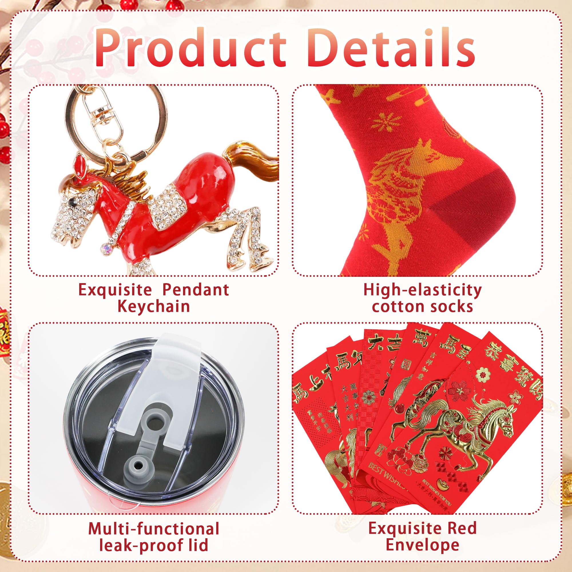 RUBOAOA Hongbao rojos: seis sobres para desear prosperidad