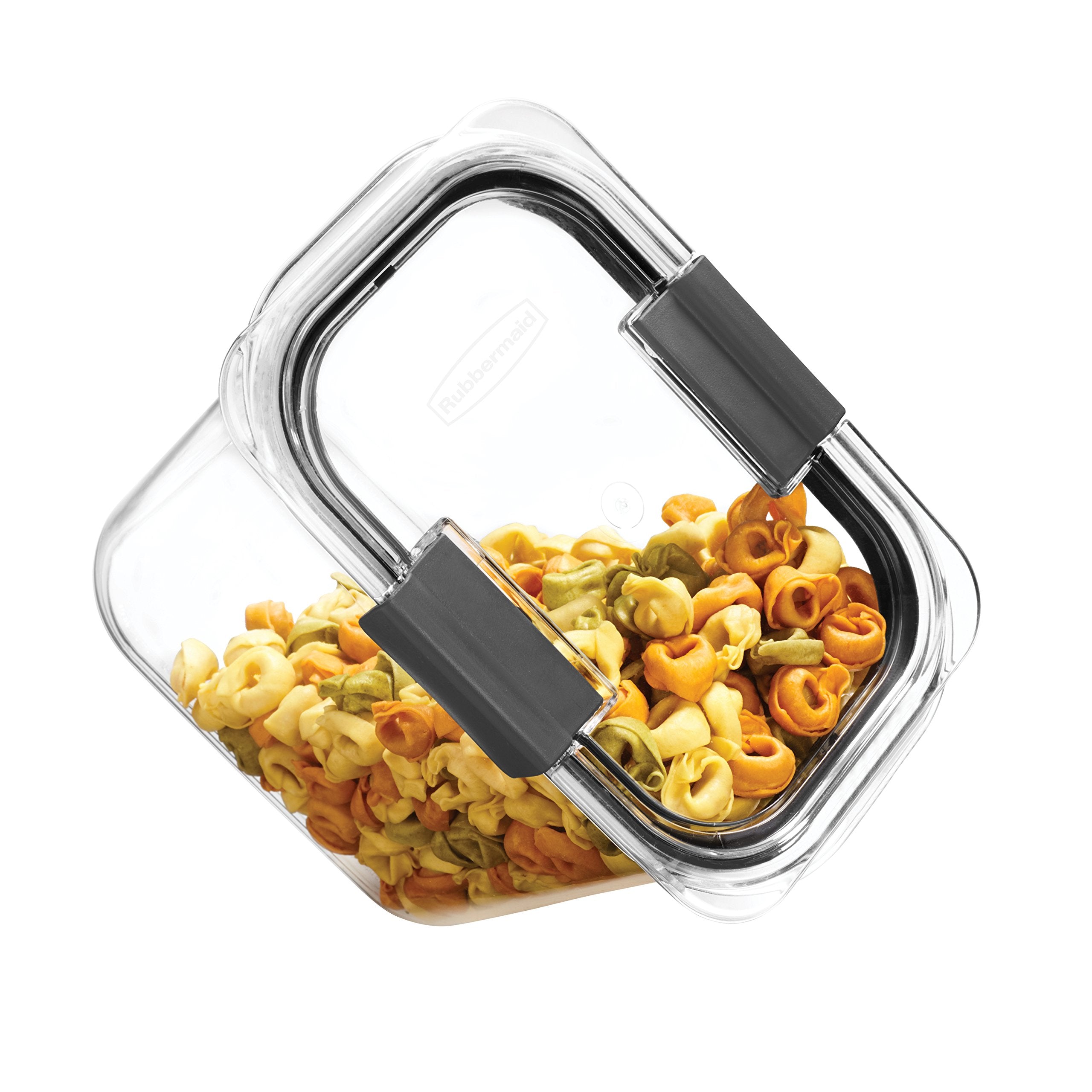 Diseño transparente Rubbermaid Brilliance facilita ver el contenido sin abrir.