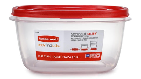Rubbermaid Easy Find Lids, tapas que encajan con la base para hallar la tapa correcta rápidamente