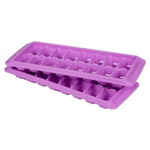 Detalle del color orquidea claro en la bandeja Rubbermaid para hielo