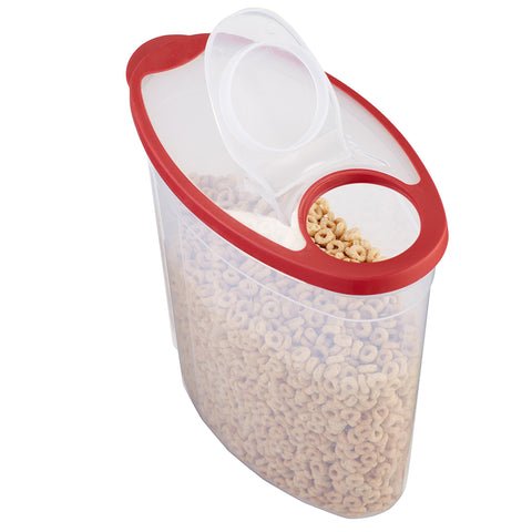 contenedor transparente rubbermaid, ideal para controlar la despensa y existencias