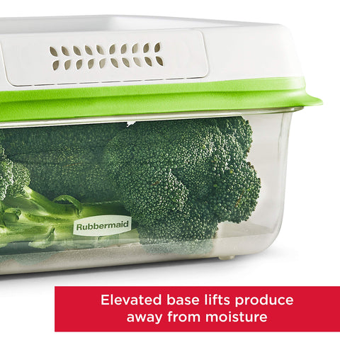 Base elevada Rubbermaid FreshWorks mantiene los alimentos fuera de la humedad para mejor flujo
