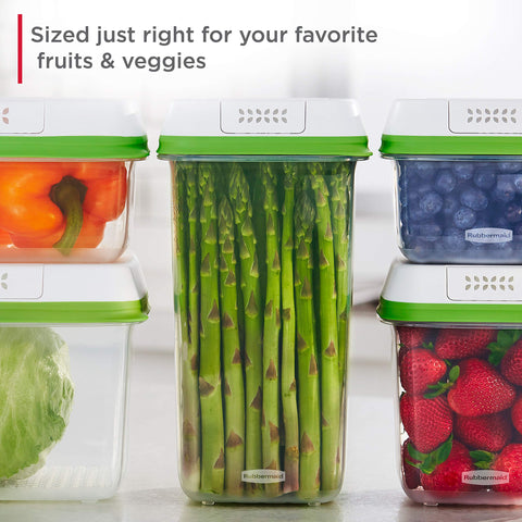 Diseño modular Rubbermaid FreshWorks ahorra espacio apilando bases y tapas