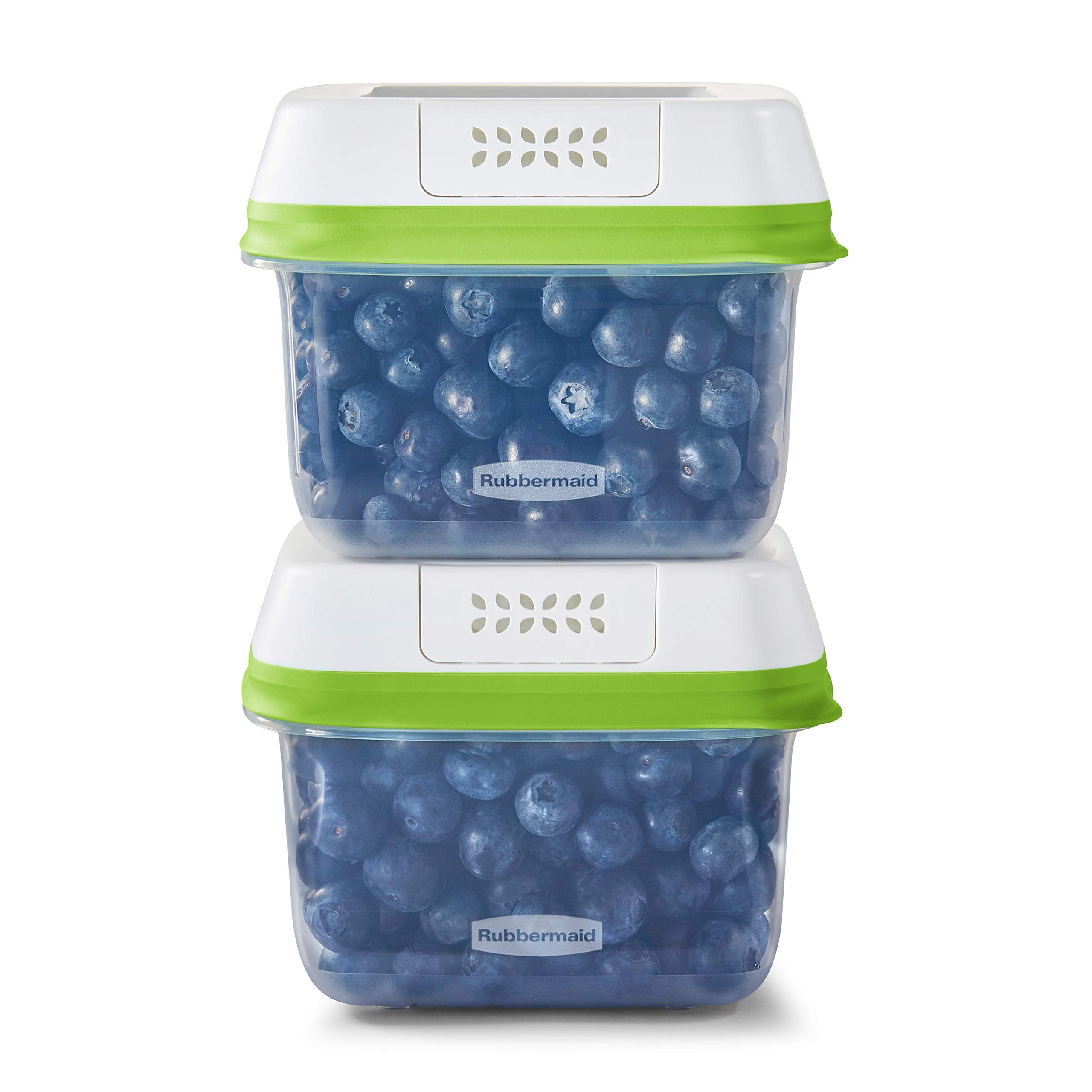 Contenedor Rubbermaid FreshWorks Saver mediano corto, mantiene frutas y verduras frescas por más tiempo