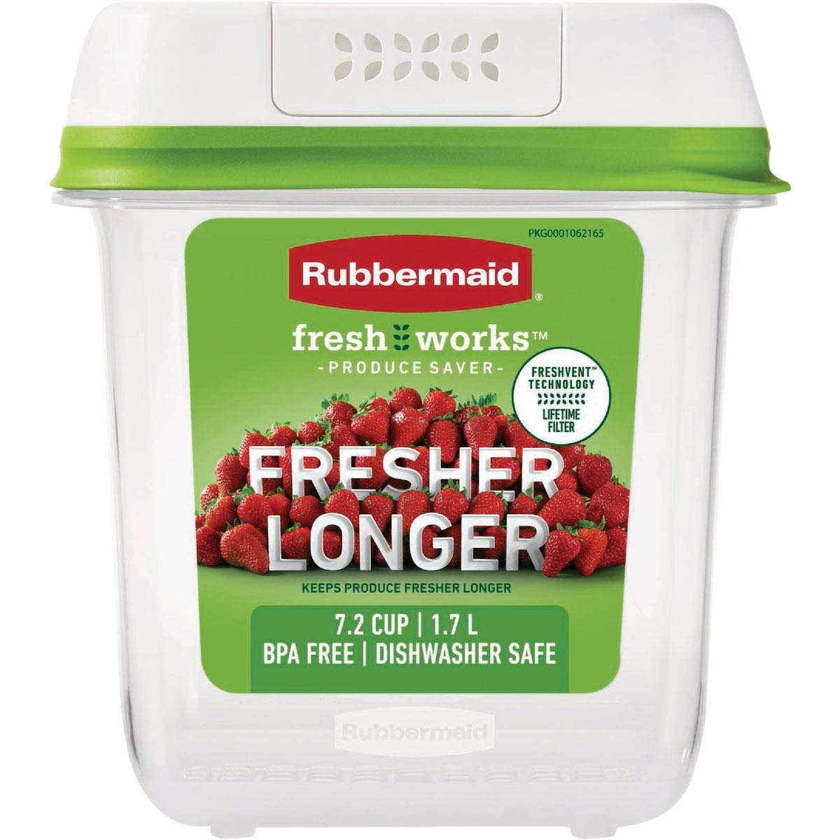 Rubbermaid FreshWorks Saver contenedor para verduras mediano mantiene frescas las hortalizas por más tiempo.