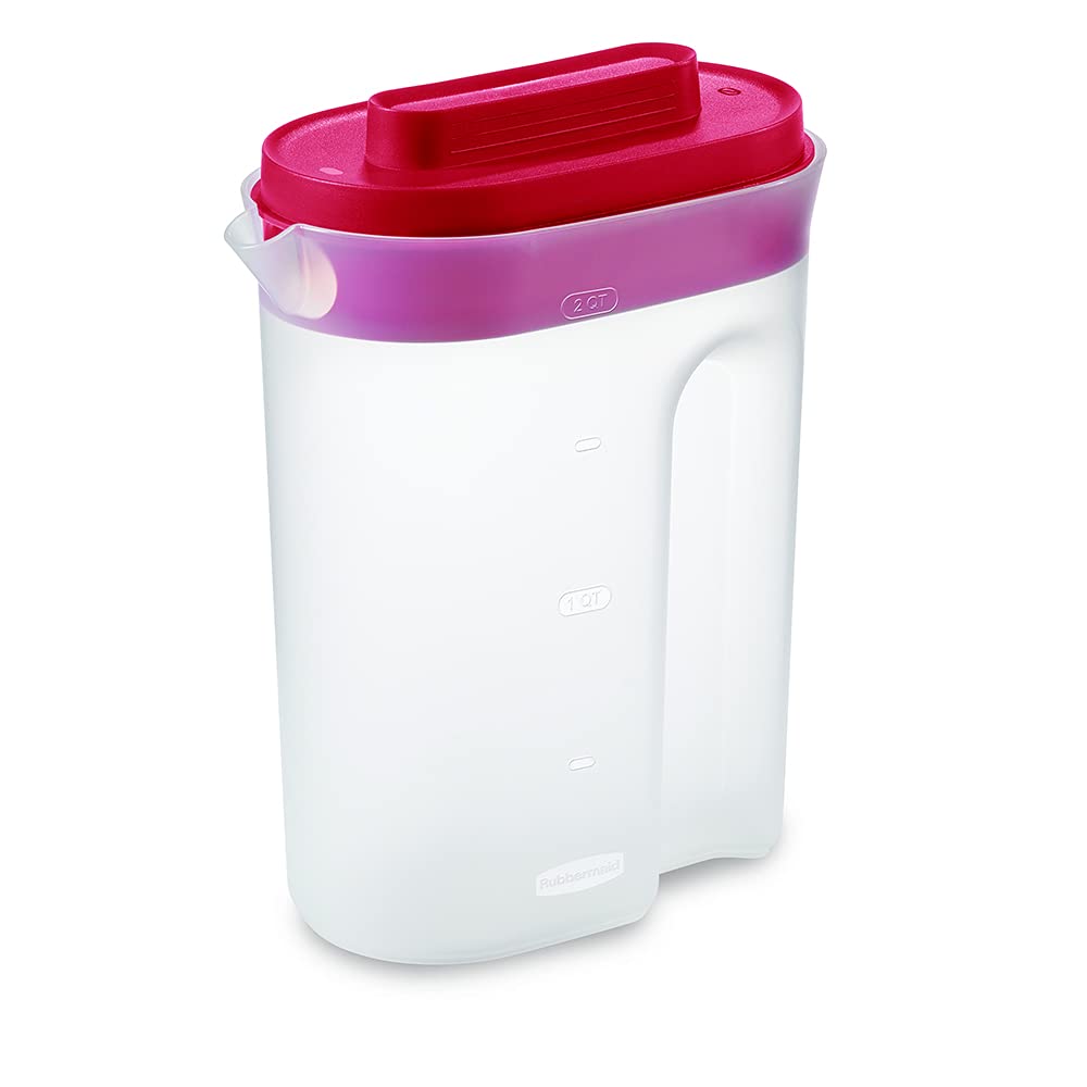 Jarra Rubbermaid Compacta con tapa vista de cerca para evitar derrames.