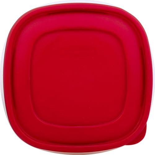 Rubbermaid organización en refrigerador y armarios con diseño compacto.