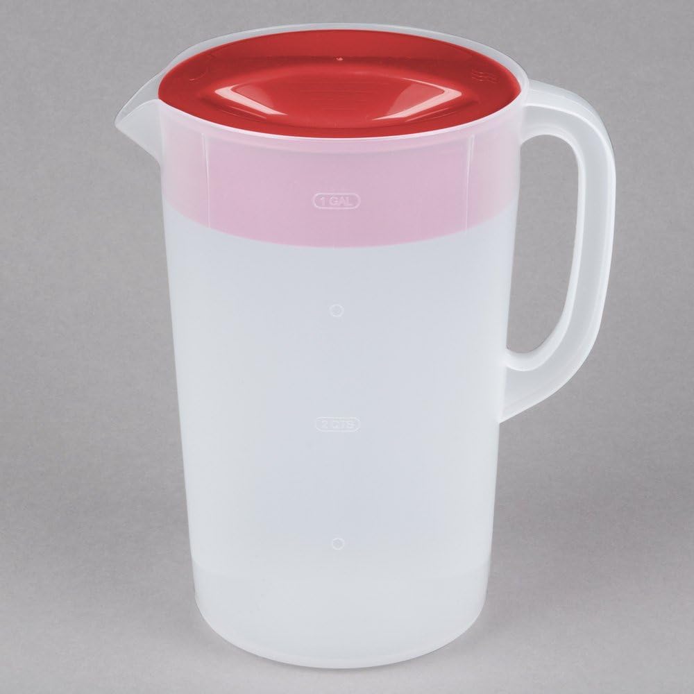 Jarra Rubbermaid Pitcher Classic 1 galón, tapa de tres posiciones para verter con control.