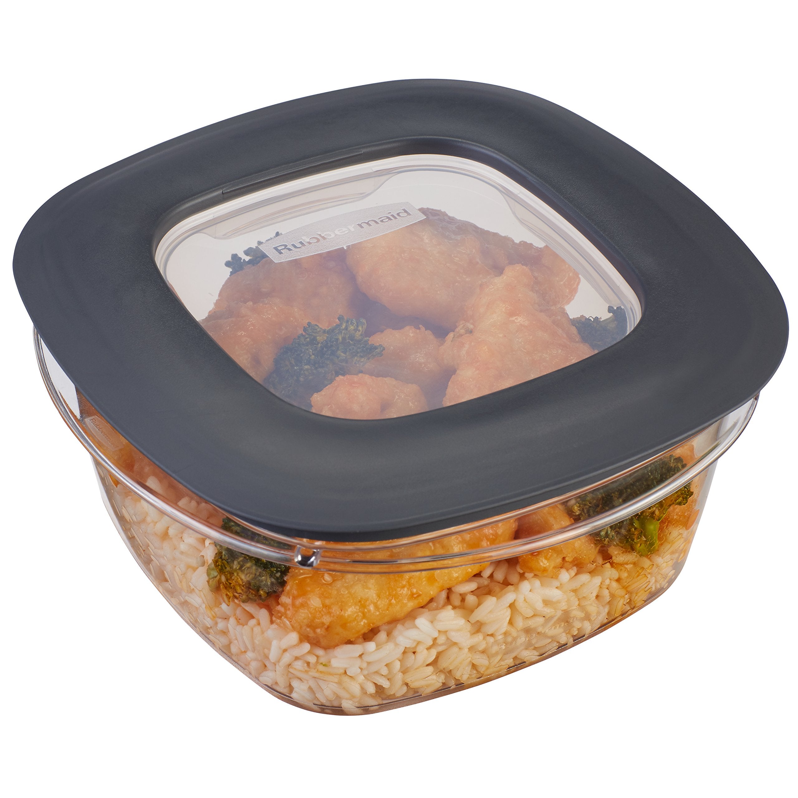 Conjunto tapa-base Rubbermaid Premier se sella para mantener los alimentos frescos.