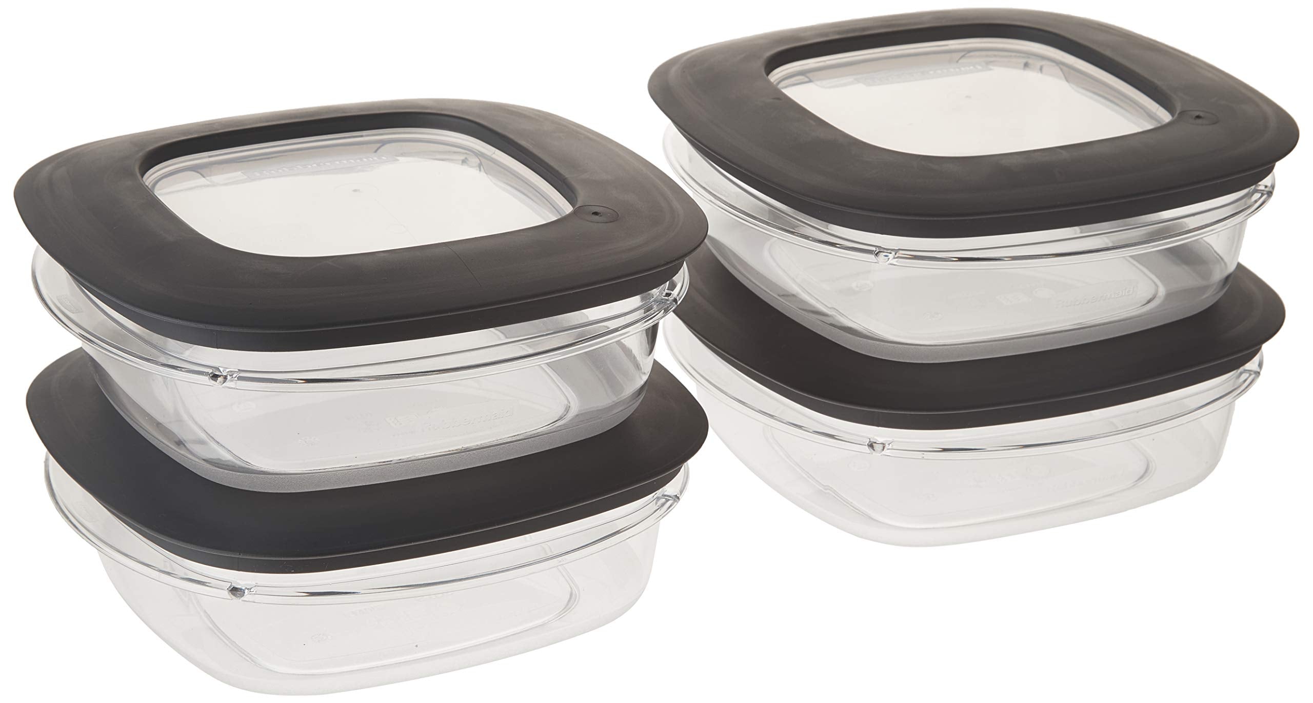 Rubbermaid Premier contenedor de 3 tazas en gris para porciones diarias.