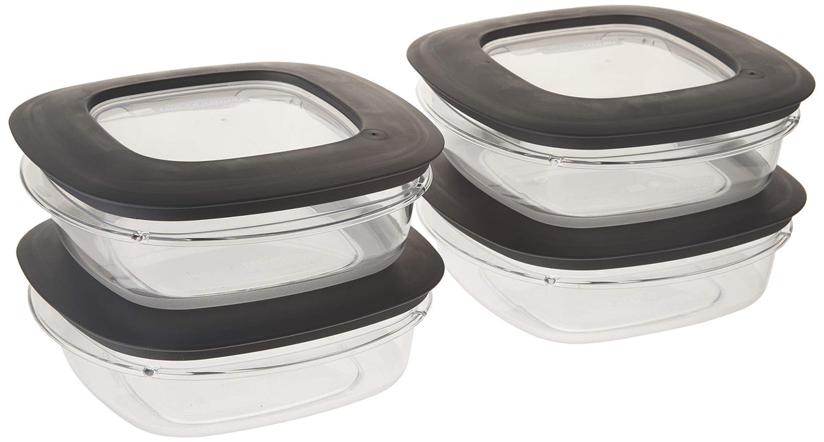 Rubbermaid Premier contenedor de 3 tazas en gris para porciones diarias.