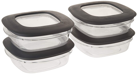 Rubbermaid Premier contenedor de 3 tazas en gris para porciones diarias.