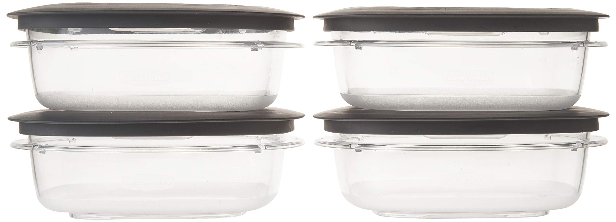 Rubbermaid Premier gris con tapa para sobras ordenadas.