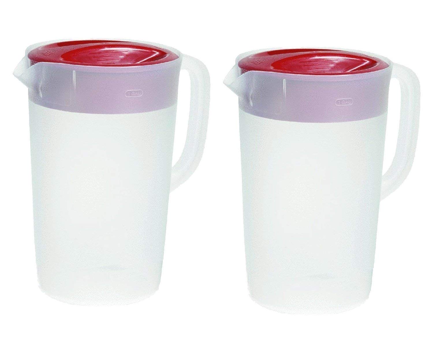 Jarra Rubbermaid Servin’ Saver de 1 galón con tapa de tres posiciones para verter con control.