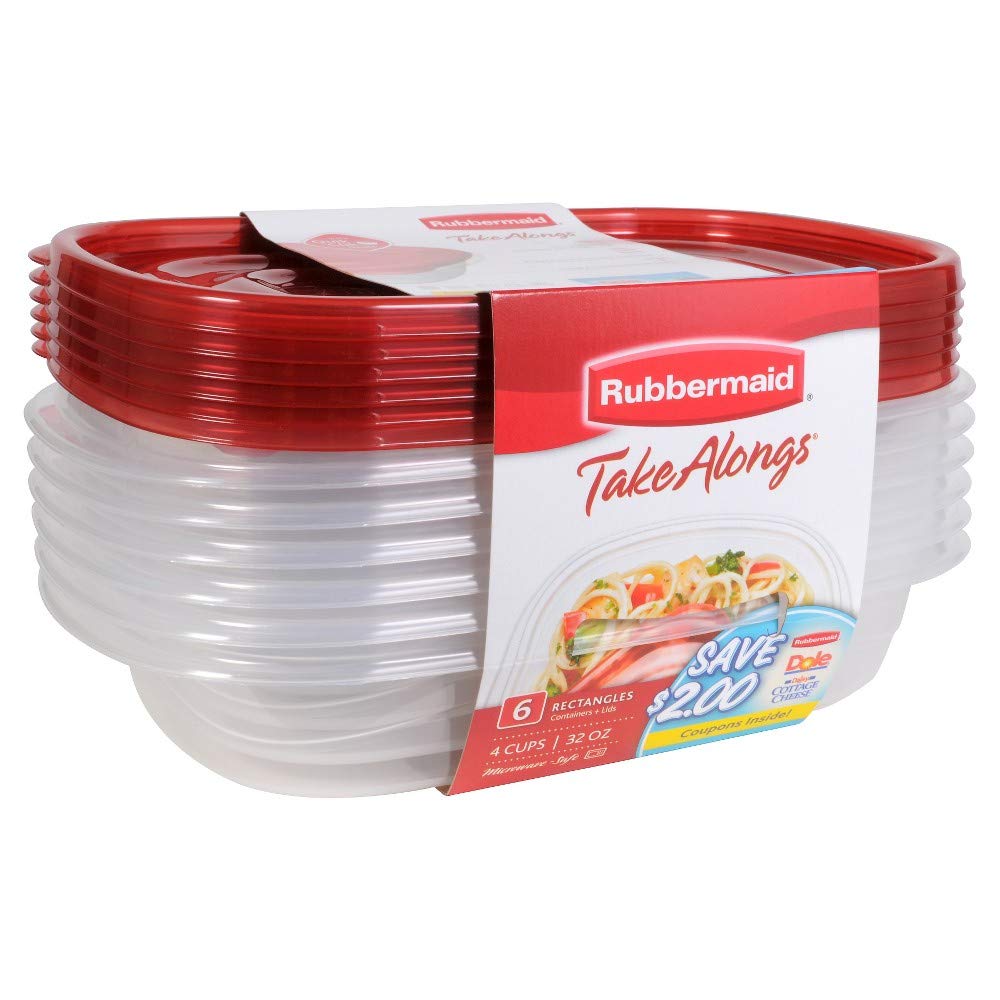 Rubbermaid TakeAlongs: asideros para facilitar transporte y contenedores apilables para ahorro de espacio.
