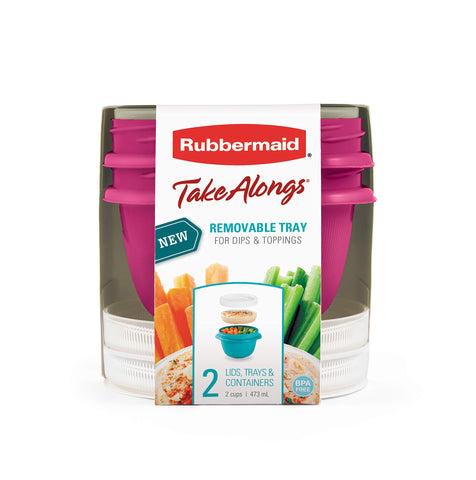 Contenedor Rubbermaid TakeAlongs con tapa Twist segura para snacks sin fugas durante el día