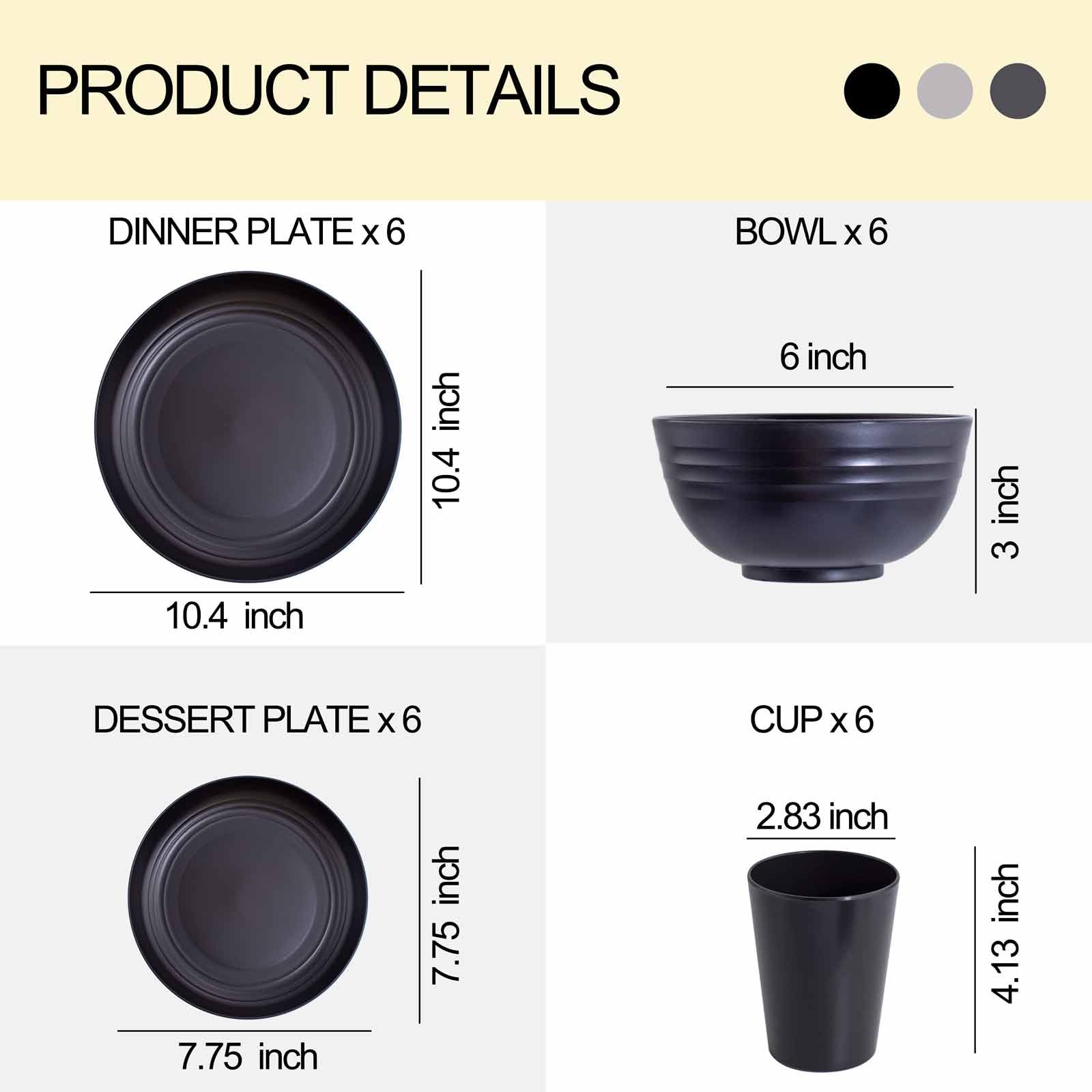 Rubtlamp platos-plastica-paja-trigo microondas aptos para calentar comidas