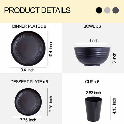 Rubtlamp platos-plastica-paja-trigo microondas aptos para calentar comidas