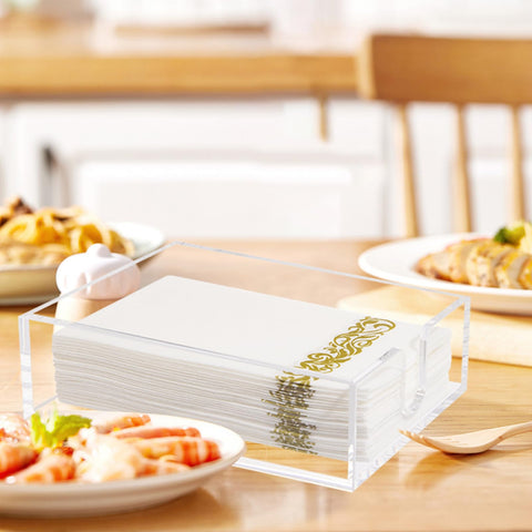 Rubtlamp porta-servilletas de papel transparente acrílico: estilo moderno y fácil de ver.