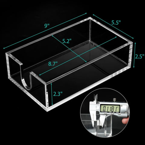 Rubtlamp soporte servilletas plano 9x5,5x2,5 pulgadas: acceso rápido y limpio.