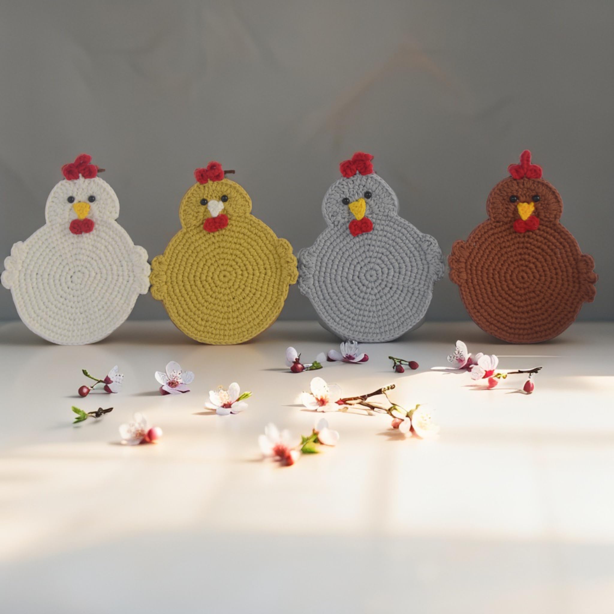 Posavasos de pollo para hogar de RucaDeco, útil para comedor y oficina.