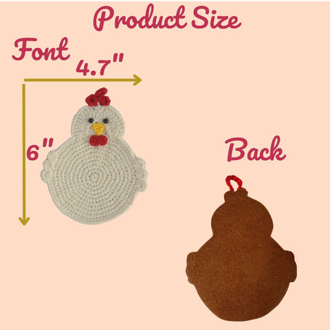 Posavasos de pollo lindo de RucaDeco, ideal para regalos divertidos en la mesa.